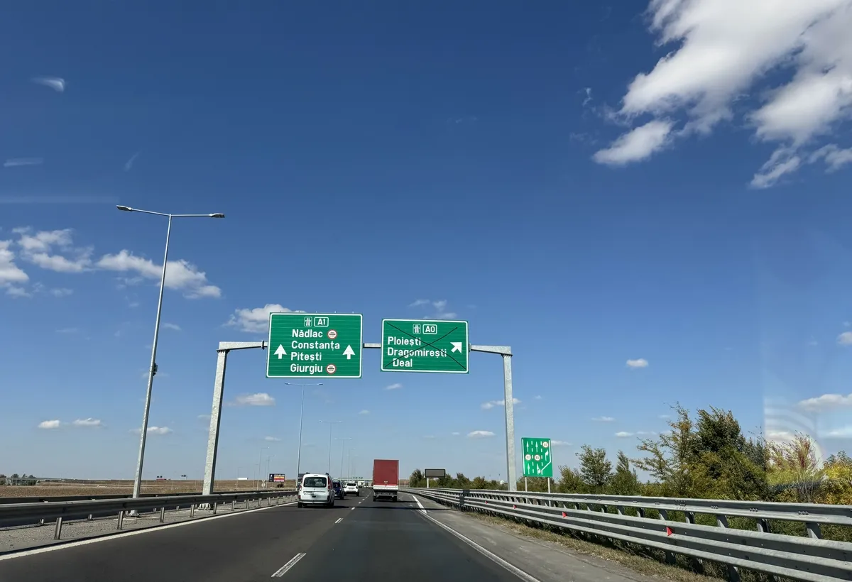 Autostrada A1 km 17 Bucuresti Pitesti inelul O