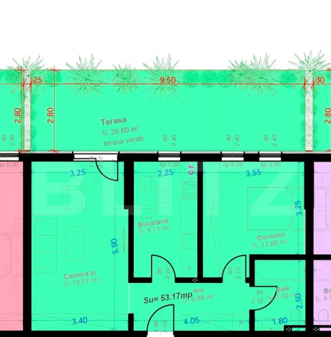 Apartament sad 2 Camere cu Graa si Loc de Parcare -