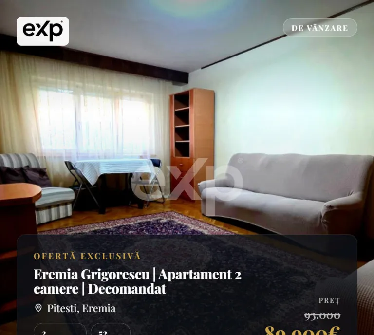 Eremia Grigorescu Apartament 2 camere Decomandat