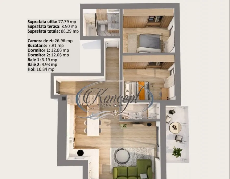 Apartament nou in zona Semicentrala