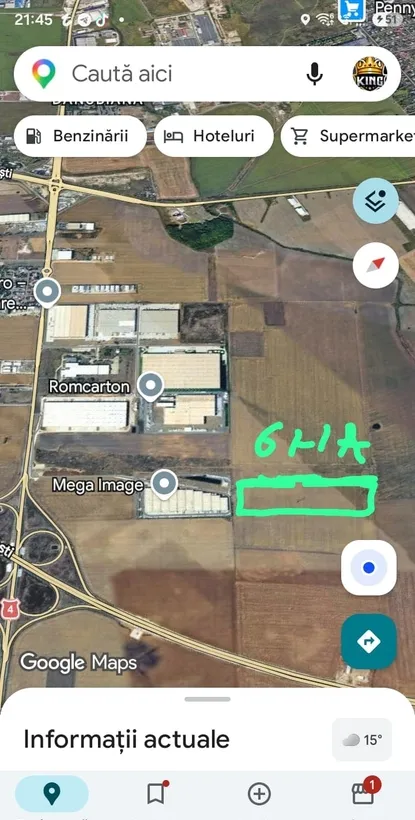 Sos Oltenitei Popesti Leordeni vand teren intravilan 60 000 mp Mega Image