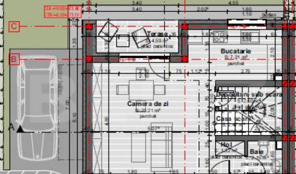 Duplex 4 camere 120mp 200 teren proiect finalizat zona T