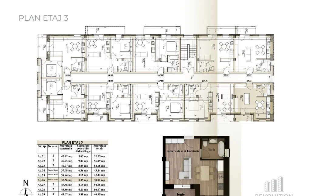 New Apartamente cu 2 camere Oltului 13A Baia Mare