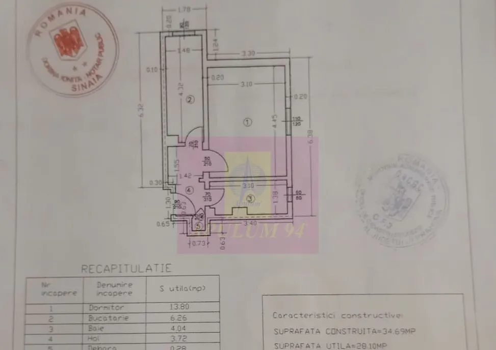 Garsoniera de vanzare in Sinaia - zona Spital