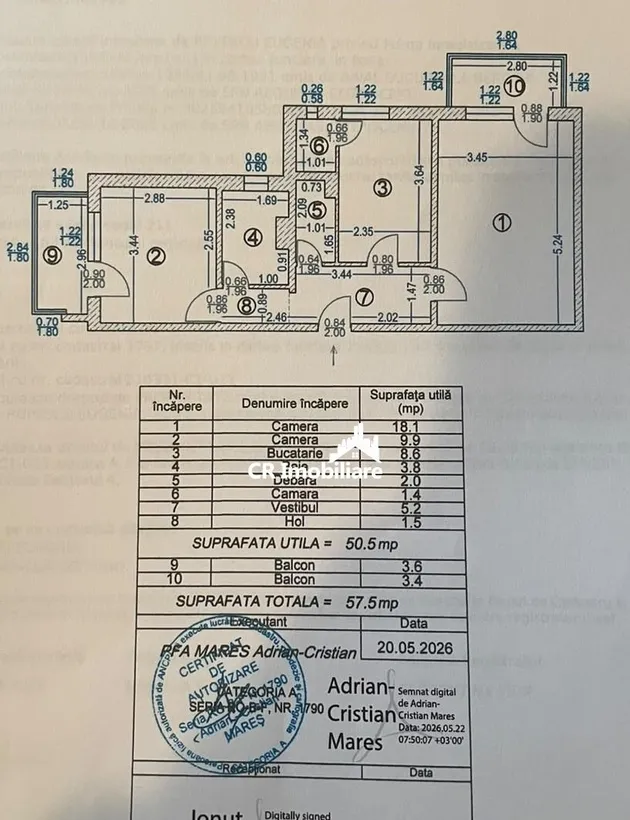 Apartament 2 camere 57mp Vacaresti