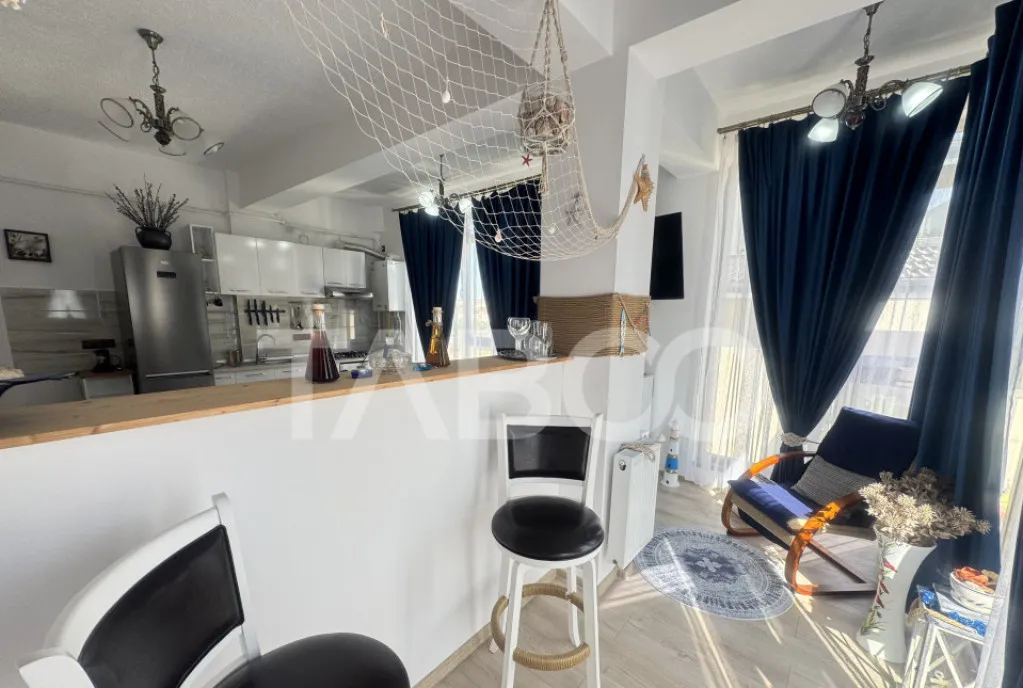 Apartament mobilat si utilat 3 camere 2 bai 62 mpu Doamna St