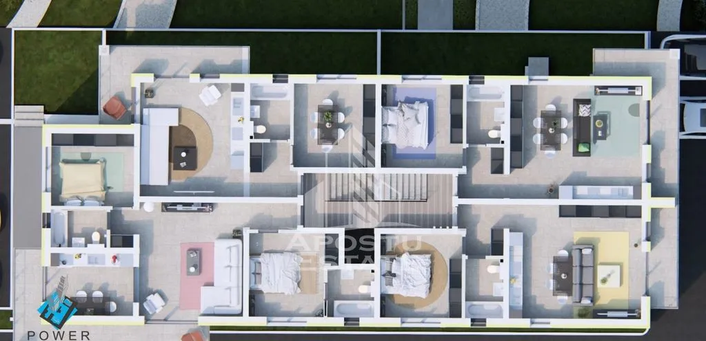 Apartamente cu 3 camere 2 bai si terasa de 16 mp la intrare in Giroc