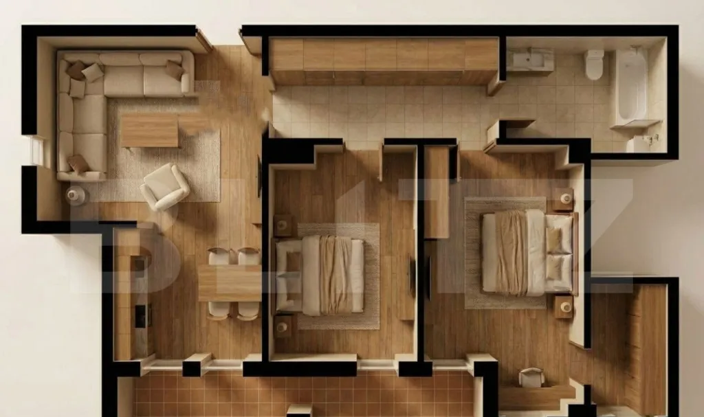 Apartament 3 camere 73 60 mp zona Burdujeni