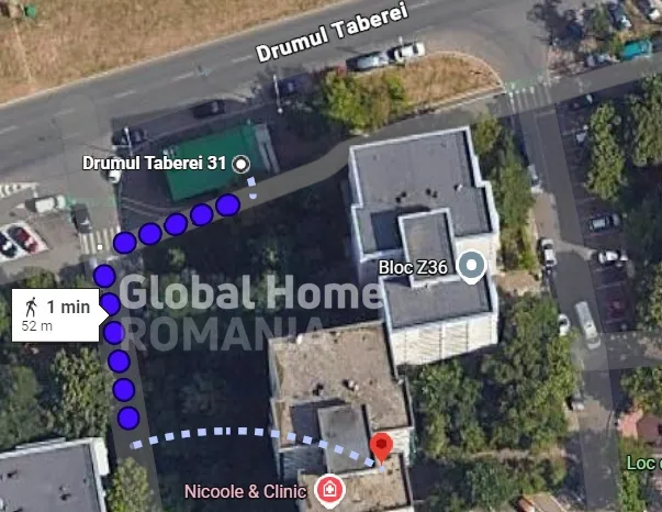 Drumul Taberei 34 2 min metrou apartament 2 camere mobila utilat