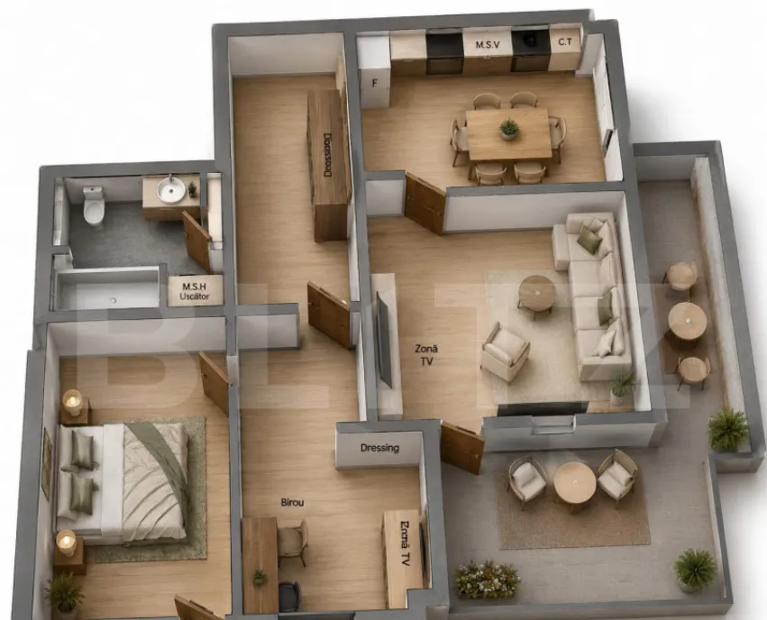 Apartament 2 camere 63 60 mp zona Livezeni
