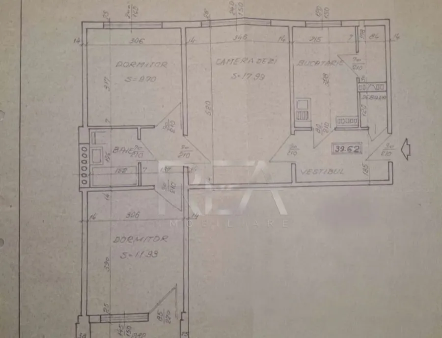 3 camere P/4 65mp bloc anvelopat Drumul Taberei