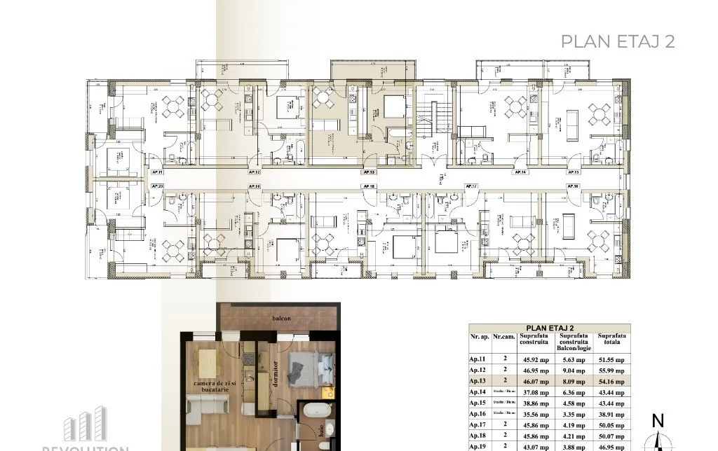 New Apartamente cu 2 camere Oltului 13A Baia Mare