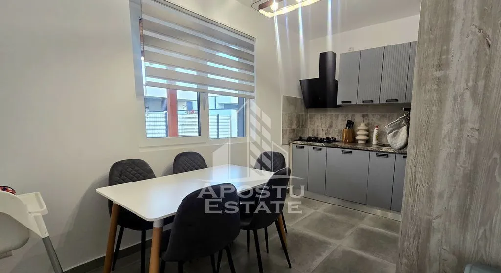 Duplex mobilat de vanzare 3 camere 2 bai teren 400mp Mosnita Veche