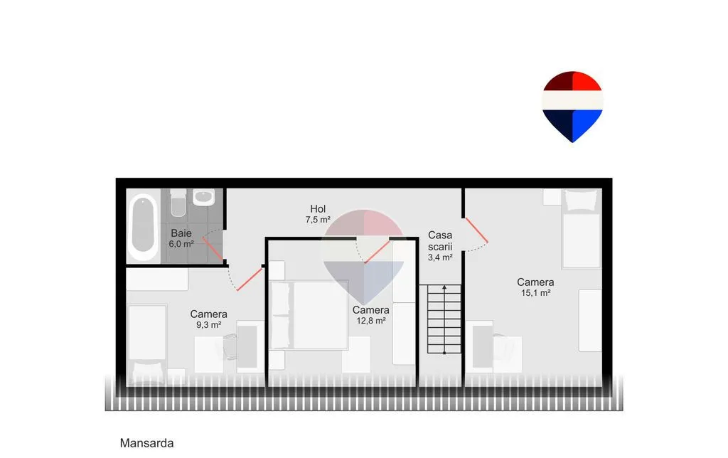 Vanzare apartament 4 camere acces auto parcare Central Cuza Voda
