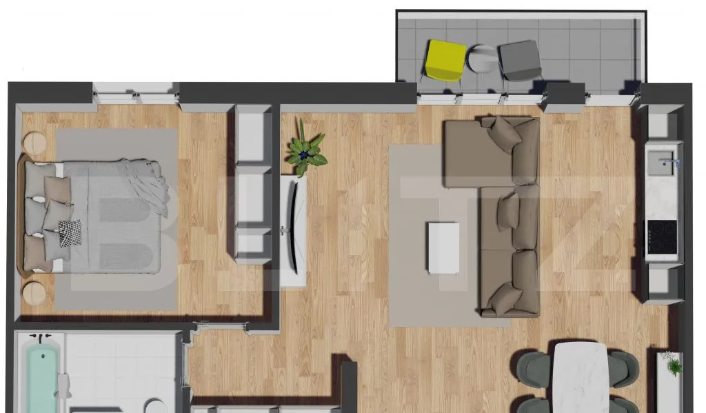 Apartament 2 camere panorama superba vivo mall