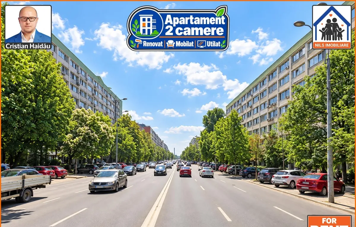 Unirii apartament birou 2 camere renovat mobilat utilat