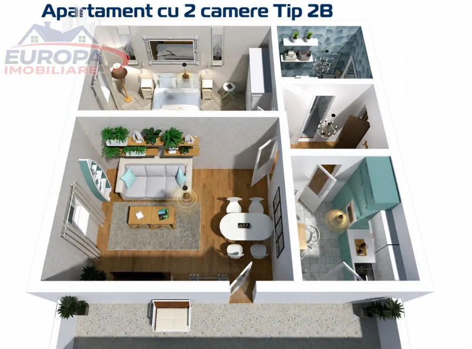 Apartament 2 camere zona C5 in bloc nou