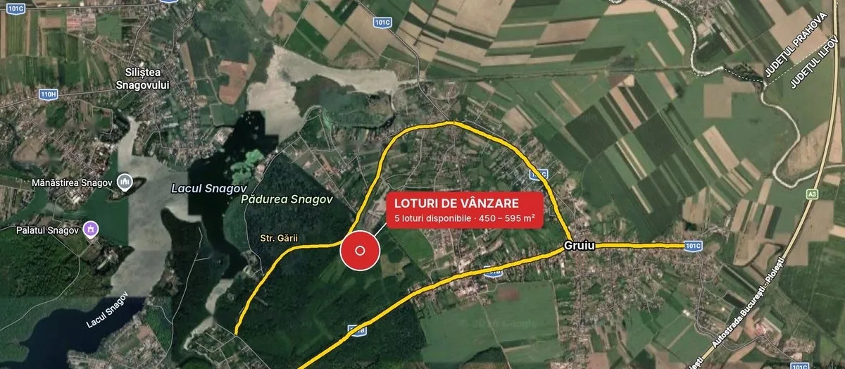 Teren de 500 mp la marginea Padurii Snagov