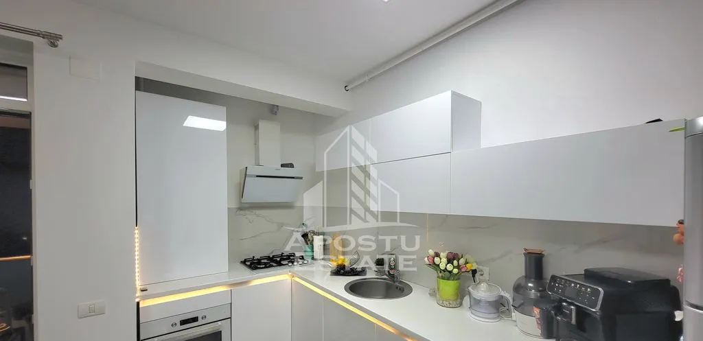 Apartament cu 3 camere mobilat si utilat modern Dumbravita etaj 1