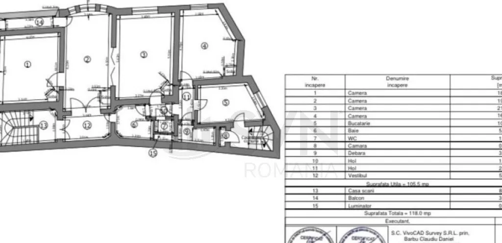 Apartament 4 camere de in vila ultracentral