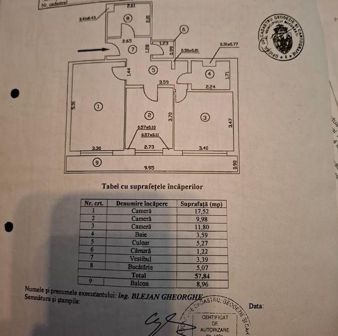 Apartament 3 camere decomandat sos giurgiului/luica