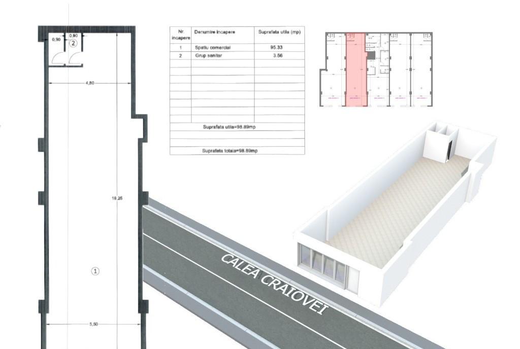 Spatiu Comercial Multifunctional Pitesti Central