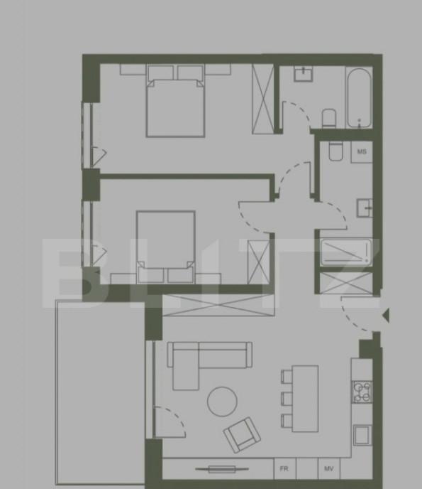 3 camere etaj intermediar semicentral