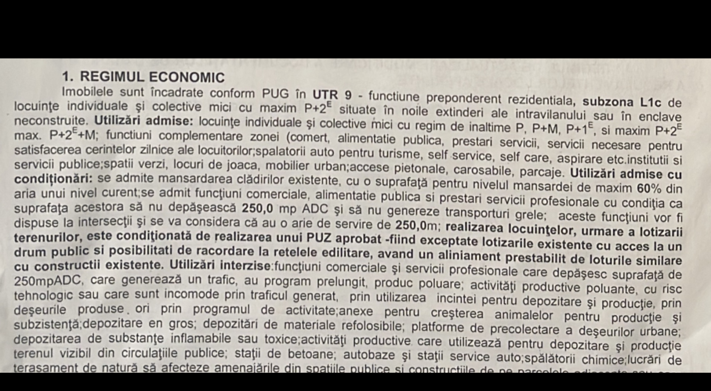 Teren intravilan Piatra Neamt Plantelor pentru constructii