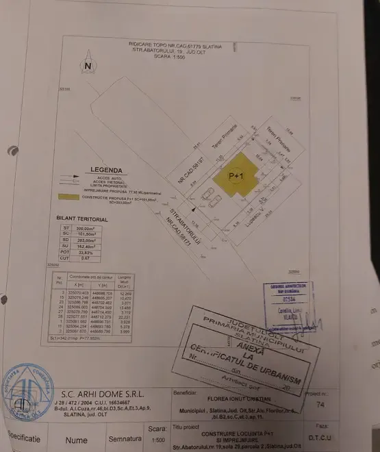 Teren intravilan 300 mp