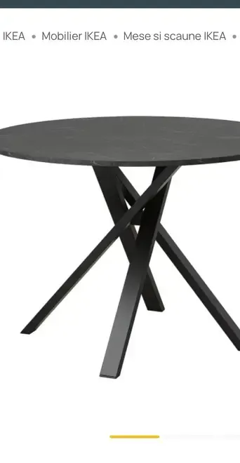 masa rotunda neagra IKEA