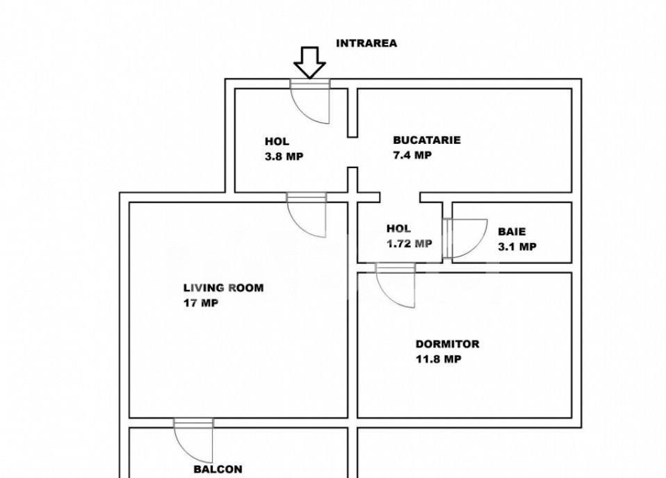 Apartament de vanzare 2 camere decomandate balcon Rahovei