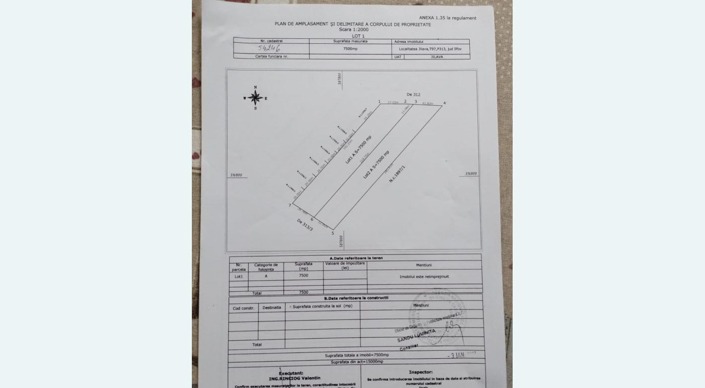 Teren 7500 mp intravilan Jilava