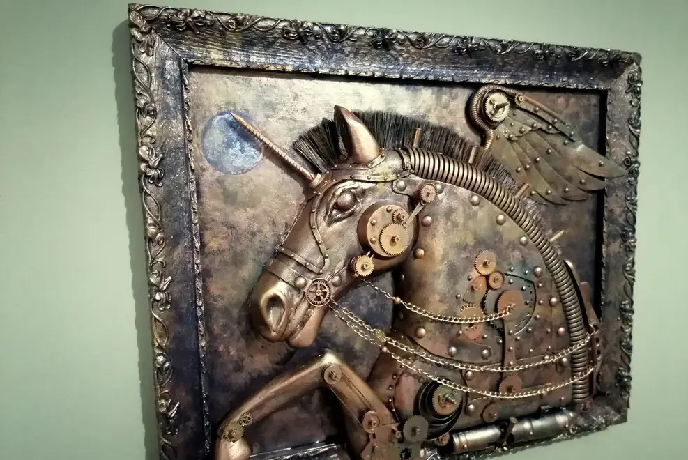 Pegas unicorn inorog tablou 3d unicat