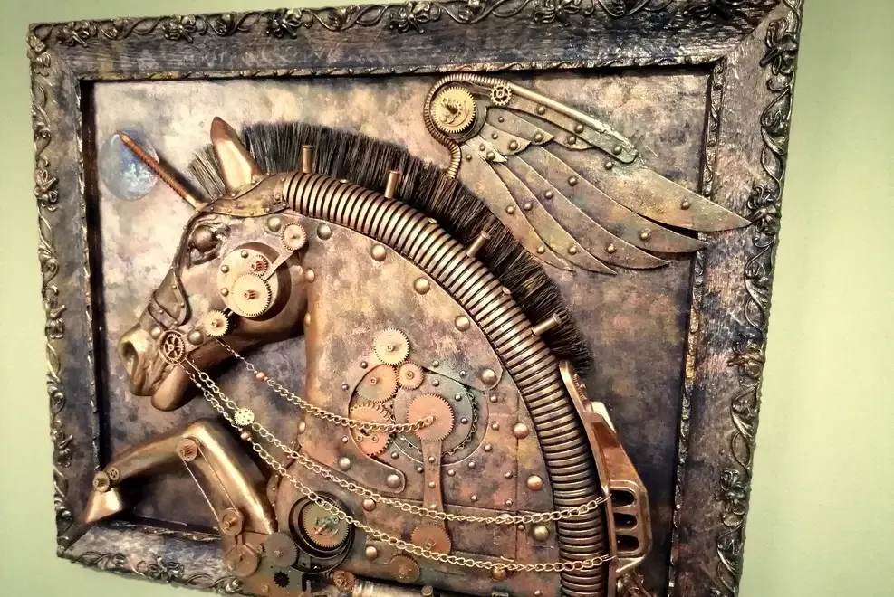 Pegas unicorn inorog tablou 3d unicat