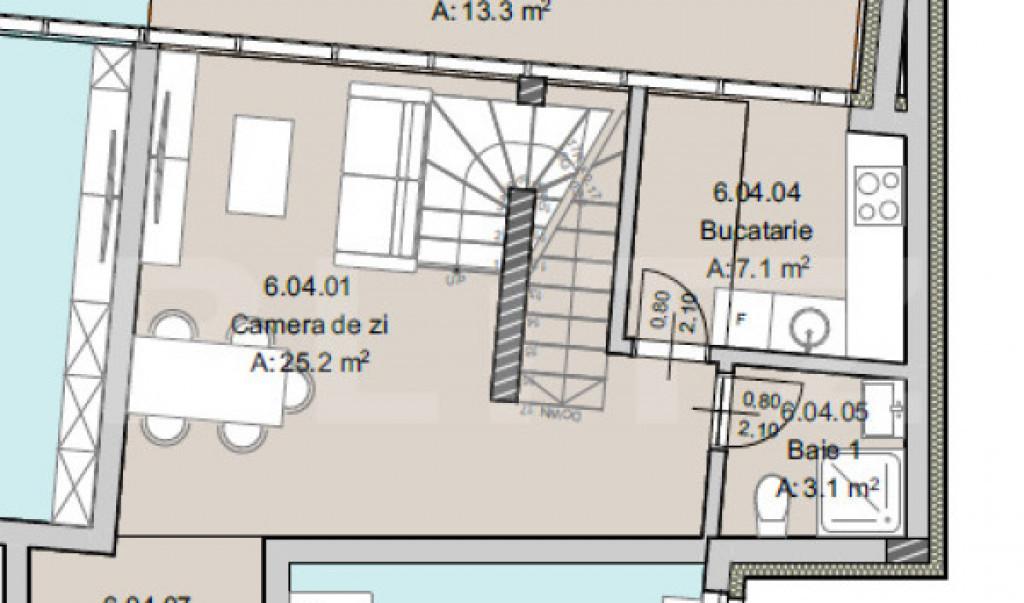 Apartament 3 camere 79 mp Terasa 13 mp Imobil Nou Semice
