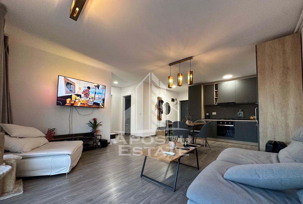 Penthouse cu 3 camere si 2 bai complet mobilat si utilat