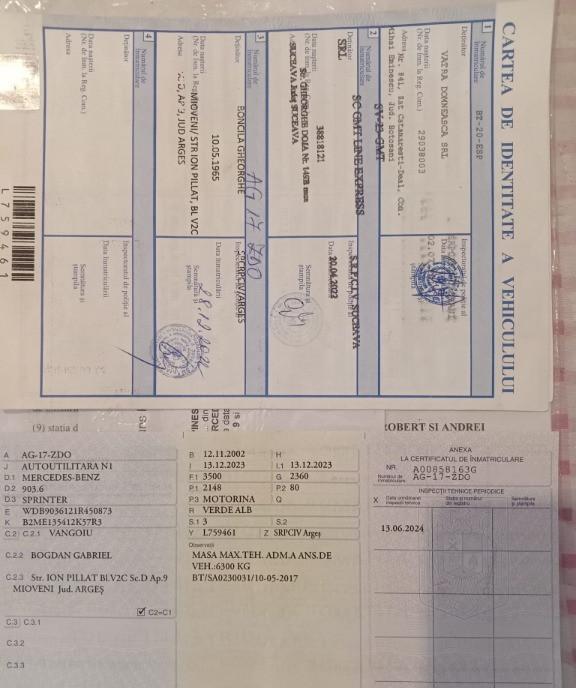 Mercedes-Benz Sprinter an fabricatie 2003 motor 2 2 CDI ndash 109cp 4 000 eur