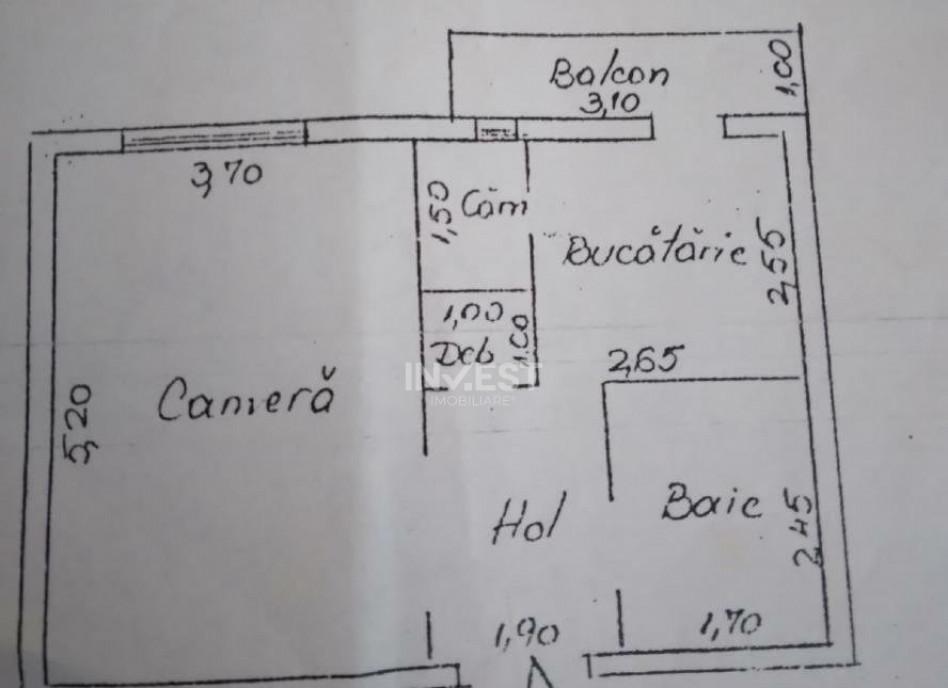 Apartament de vanzare 1 camera zona Pacurari Iasi