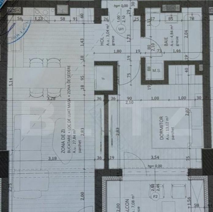 Apartament 2 camere 49 mp etaj intermediar zona bmw Wes
