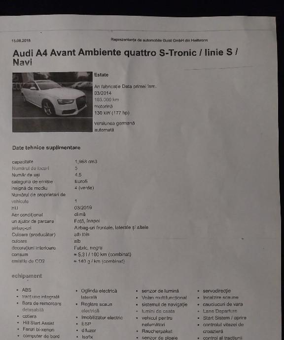 Audi A4 S line kit quattro S- tronikc 10 000 eur