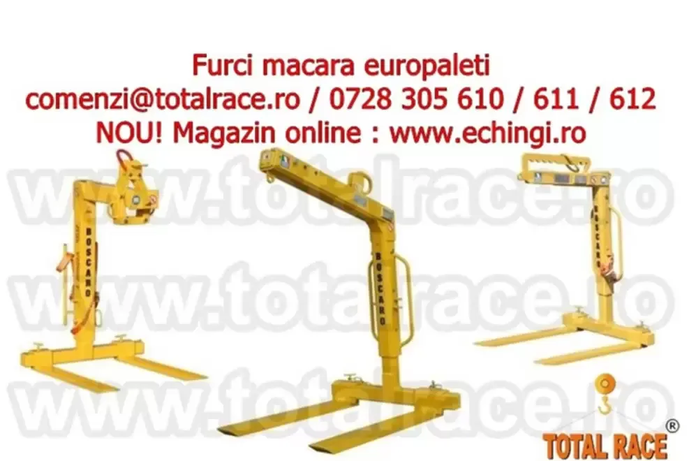 Dispozitiv cu furci pentru macara