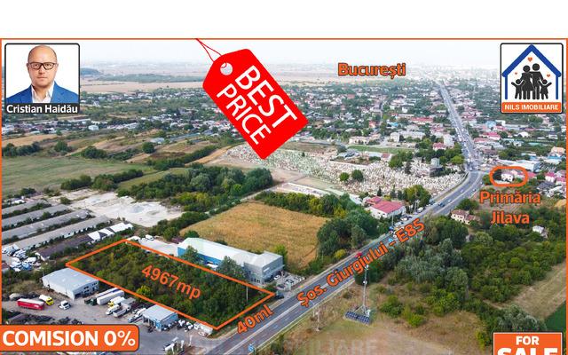 Teren 4967mp Intravilan Utilitati Jilava - Sos Giurgiului - E85