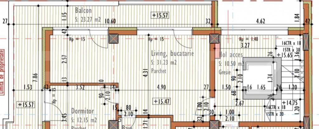 Apartament cu 2 camere 48 mp Terasa 24 mp Bloc Nou zona M