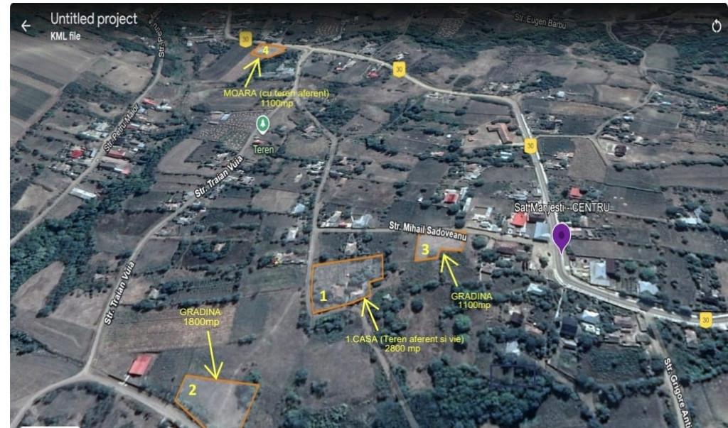 Domeniu Moara Casa batraneasca terenuri