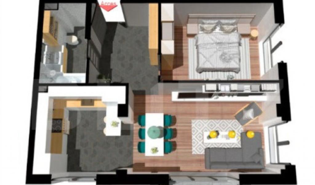 Apartament 2 camere 57 mp zona exclusivista Floresti