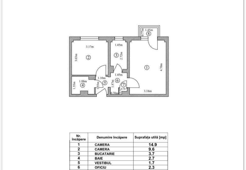 Apartament 2 camere resita necesita renovare