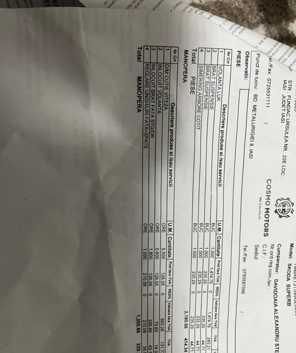 Skoda Superb 2 an 2009 km reali 5 200 eur