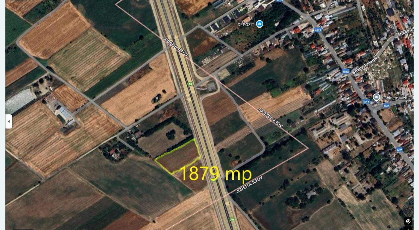 Exclusivitate proprietar teren intravilan 1879 mp Ciorogarla