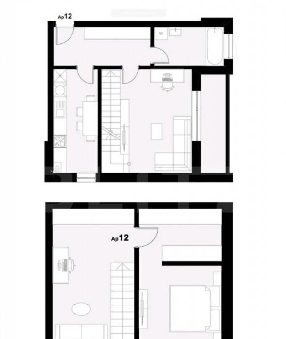 Apartament 3 camere pe doua niveluri 2 locuri de parcare