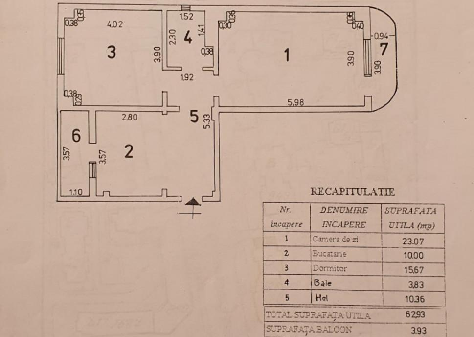 Apartament 2 camere decomandat Calea Calarasilor etaj inte